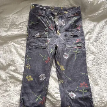 wrangler 플라워 무늬 데님