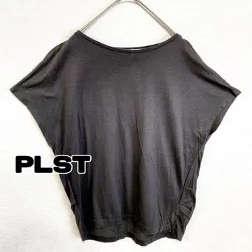 PLST 플라스테 보트넥 T셔츠 그레이 프렌치 슬리브