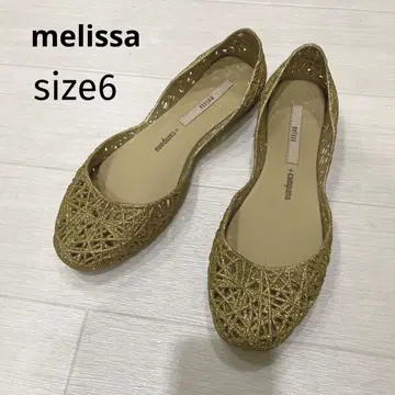 melissa 멜리사 CAMPANA 플랫슈즈 골드 라메 6