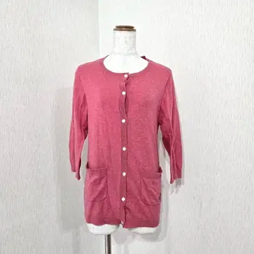 Samansa Mos2 꽃 자수 7부 소매 가디건 ( F ) 핑크 계열