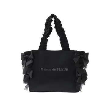 Maison de FLEUR 리본 개더 핸들 토트백