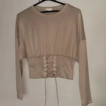 새상품급 레이스업 긴팔 크롭 코르셋 상의 ZARA 자라