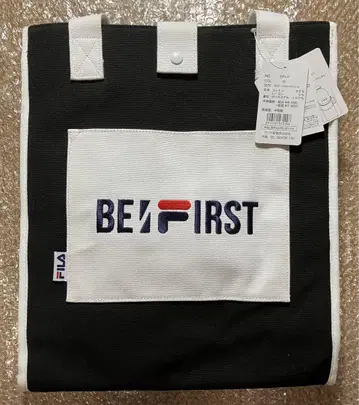 FILA x BE:FIRST 자수 로고 토트백 블랙
