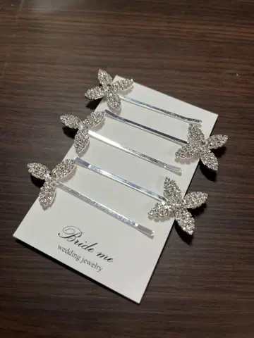 Bride me 꽃 모티브 silver 헤어 액세서리 5개 SET