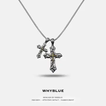 WHYBLUE 크로스 디자인 목걸이