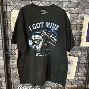 USA제 Harley-Davidson T셔츠 XL 블랙 양면 프린트