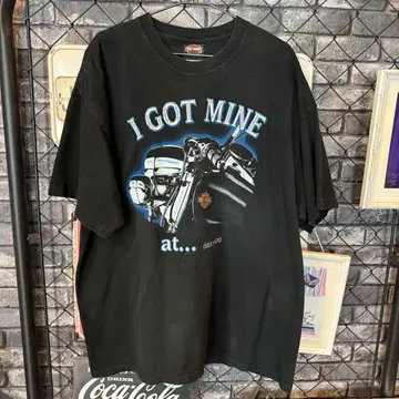 USA제 Harley-Davidson T셔츠 XL 블랙 양면 프린트