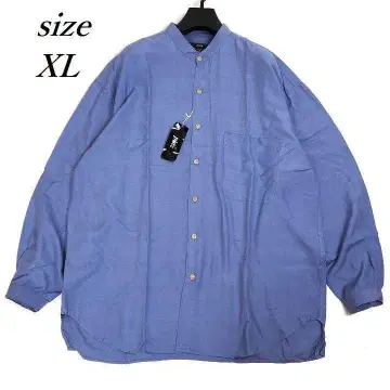 90s phiz 피즈 실크 셔츠 밴드 카라 데드스탁 택 포함 XL