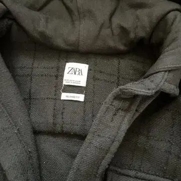 ZARA 블랙 후드 부착 셔츠 자켓