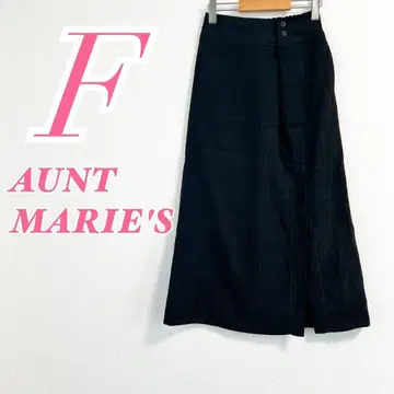 AUNT MARIE'S 블랙 타이트 스커트 랩 클린 코디