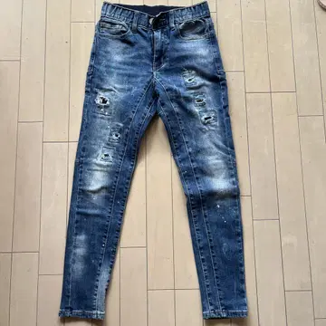 스키니 데님 M 사이즈 데미지 가공