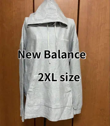 new balance 후드 부착 후드티 그레이 2XL