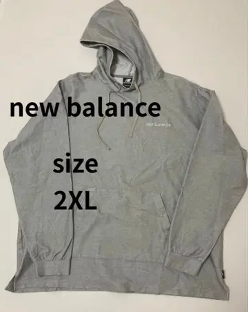 new balance 후드 부착 후드티 그레이 2XL