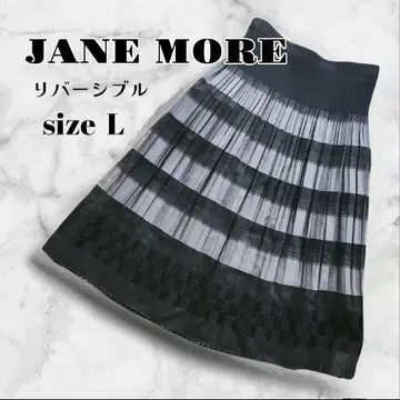 JANE MORE 리버서블 스커트 L 체크 하운드투스 체크 패턴 출퇴근