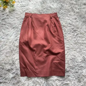 레리안 타이트 스커트 [M] 9 브라운 미디 기장 울 100% 일본제