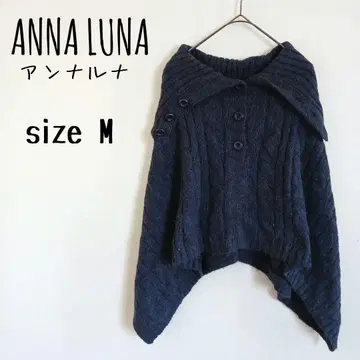 안나루나 ANNA LUNA 니트 판초 알파카 혼방 케이프 부드러운 겨울