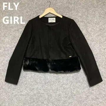 FLY GIRL 크롭 자켓 블랙