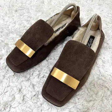 세르지오로시 sr1 slipper 무스탕 슬립온 보아 플레이트