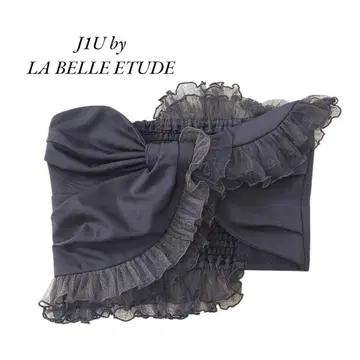 J1U by LA BELLE ETUDE 빅 리본 프릴 디자인 뷔스티에