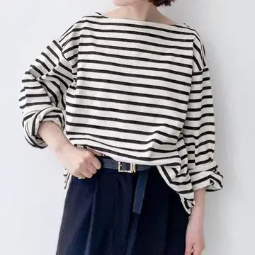 라빠르망 두지엠 클라세 굿 리프 보더 티셔츠