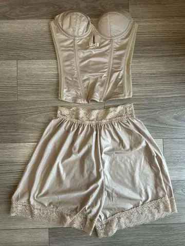 브라이덜 이너 B65 브라이덜 블룸 뷔스티에 플레어 팬츠