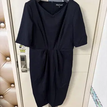 Mimi Grant 네이비 XL 반팔 무릎 기장 원피스