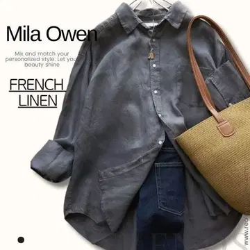 밀라 오웬 Mila Owen 긴팔 셔츠 프렌치 린넨 마 커프스 봄
