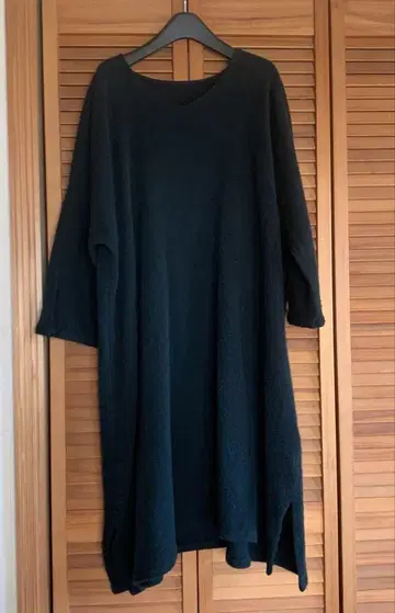 타마키니이메 후와T 올 테판 울 코튼 다크 그린