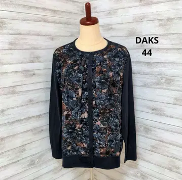 DAKS 닥스 플라워 프린트 가디건 실크 혼방 사이즈 44