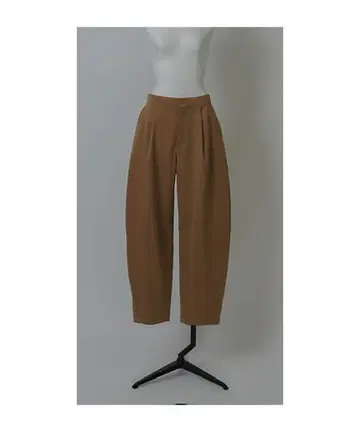 LOHEN 더블 크로스 형태 팬츠 카멜 38