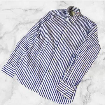 B:MINGbyBEAMS 빔즈 파랑 스트라이프 셔츠 M