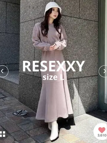 RESEXXY 맨투맨 머메이드 원피스 사이즈 L
