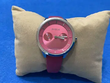 FURLA 핑크 손목시계 (쿼츠) 배터리 교체 완료, 작동품 여성용 워치