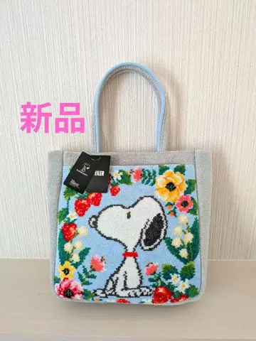 새상품 페이 FEILER 스누피 플라워 리 토트백