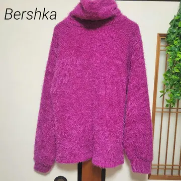 Bershka 버쉬카 핑크 니트 터틀넥 쇼킹 핑크