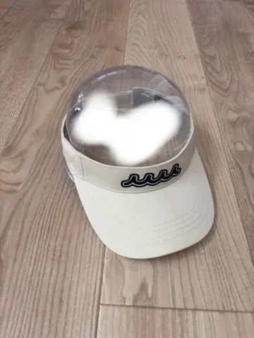 체인 스티치 웨이브 로고 자수 선바이저