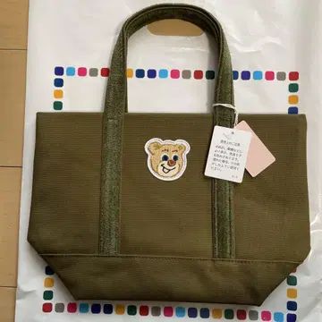 러브러리 바이 페이 올드 테디 와펜 토트백 다크 그린