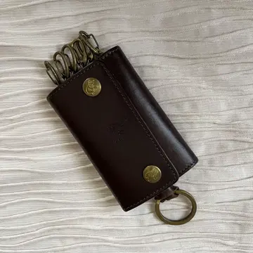 일비종떼 가죽 키케이스 다크 브라운