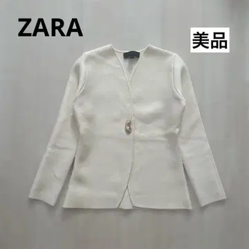[새상품급] zara 플레인 니트 가디건 가을/겨울 자라 여성용 화이트
