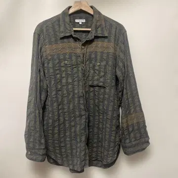 ENGINEERED GARMENTS 체크 무늬 긴팔 셔츠 S