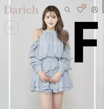 Darich 볼륨 쉬폰 미니 원피스 SAX