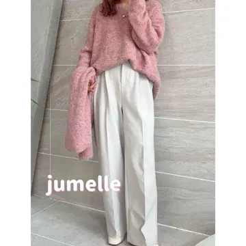 [택 포함 새상품] jumelle 웜 루즈 슬랙스 아이보리 M