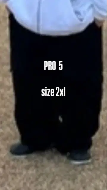PRO5 블랙 카고 스웨트 팬츠 2XL bboy b계 sk8
