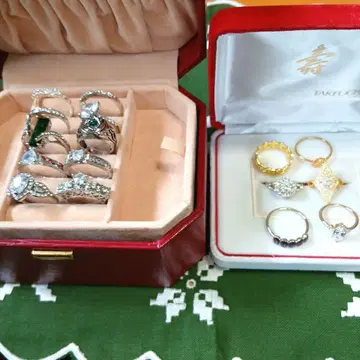 레트로와 약간 럭셔리한 반지 (실버와 골드) 16점 생전 정리 묶음 판매