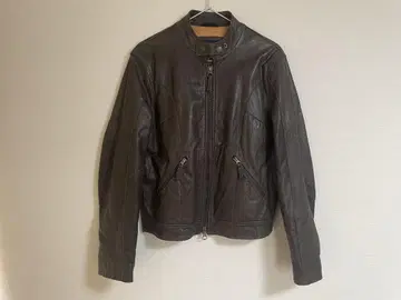 [ ARMANI JEANS ] Brown Leather Jacket