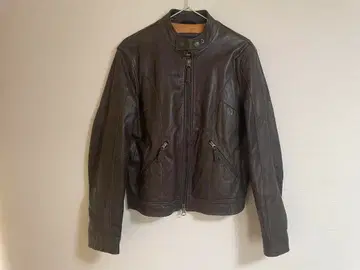 [ ARMANI JEANS ] Brown Leather Jacket