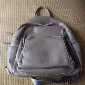 새상품급 바르코스 가죽 백팩 럭색 베이지