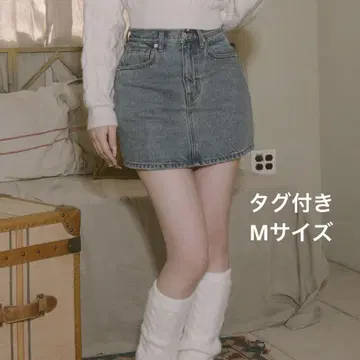Darich 백커브 데님 미니 스커트 BLU M 사이즈