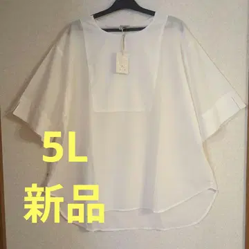 화이트 5L 상의 블라우스 티셔츠