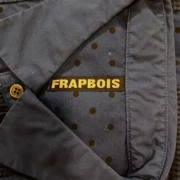 FRAPBOIS 네이비 도트 무늬 긴팔 셔츠